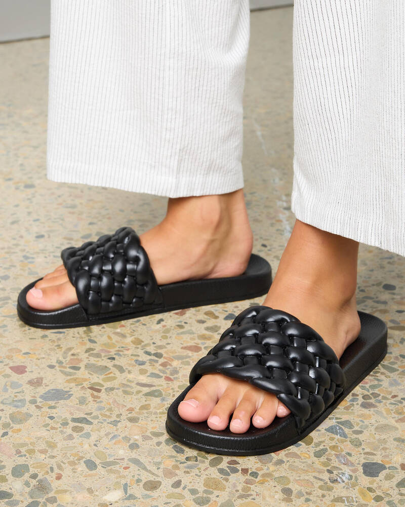 Lexi Plait Slide Sandals 1 Lexi Plait Slide Sandals